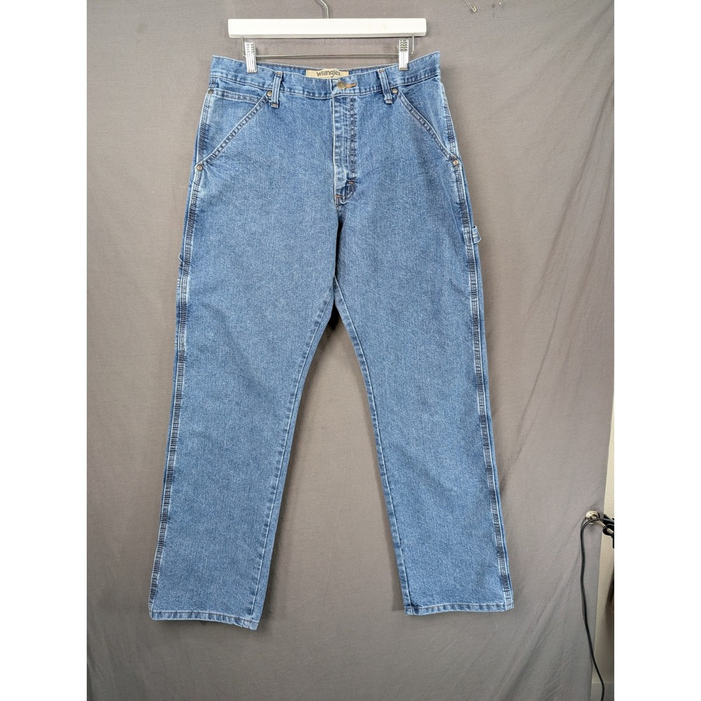 Wrangler Authentics Mens Blue Carpenter Jeans 33x32